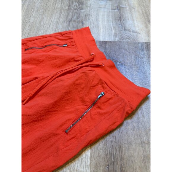 Athleta Trekkie North Orange Jogger Pants Zip Pocket Stretch Nylon Athletic 0 - Picture 3 of 9
